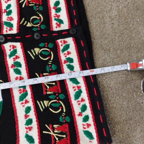 Bobbie Brooks Snowman Applique Embroidered Christmas Sweater Vest Size 8-10 M - Picture 4 of 9